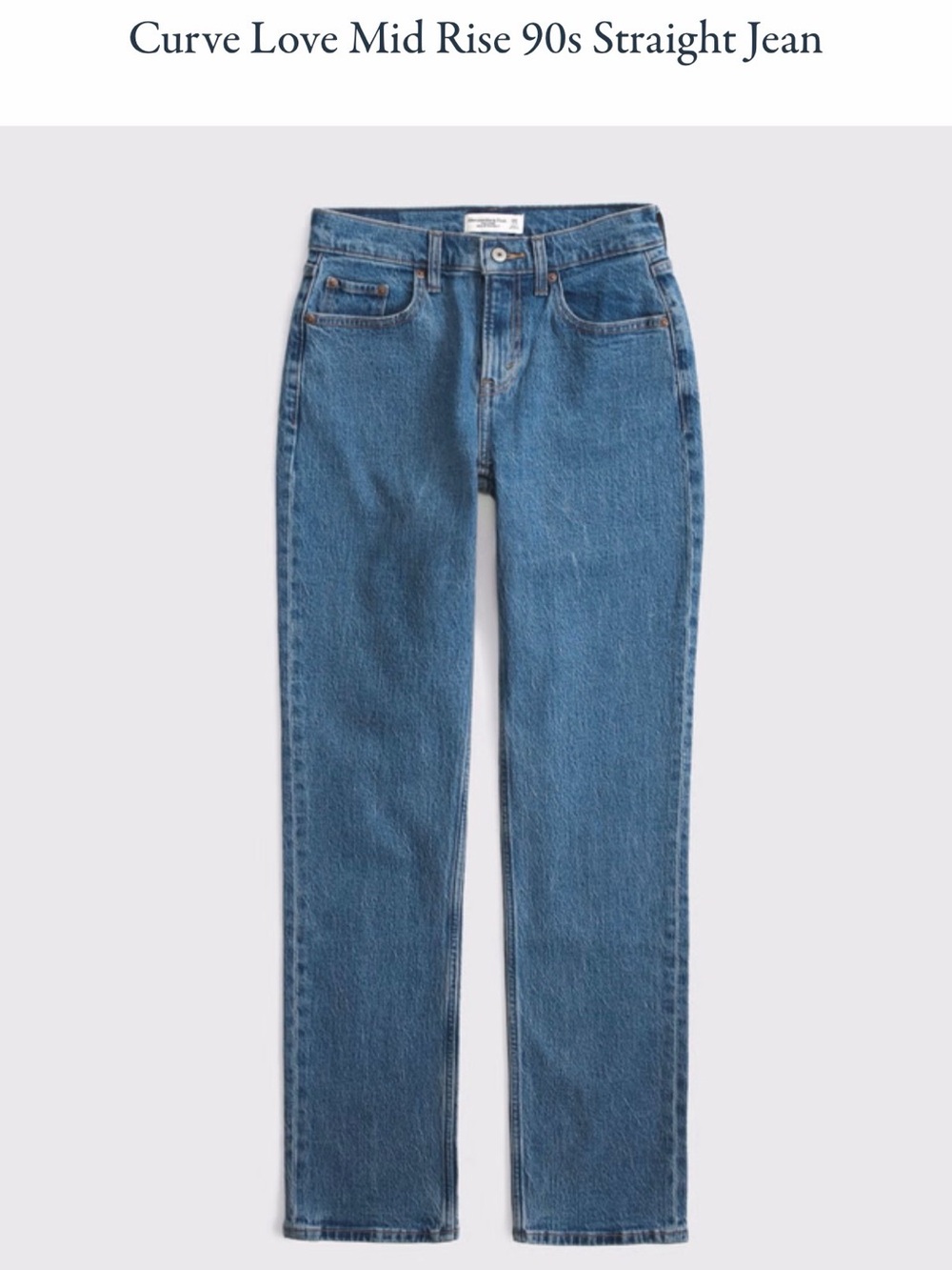 31 curve love Abercrombie & Fitch Mid Rise 90s Straight Jean - Curve Love 31